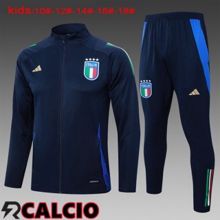 Insieme Tuta Calcio - Giacca Italia Bambino Blu Reale 2024/2025  Insieme Tuta Calcio - Giacca Italia Bambino Blu Reale 2024/2025