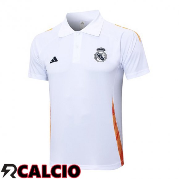 Maglia Polo Real Madrid Bianco 2024/2025  Maglia Polo Real Madrid Bianco 2024/2025