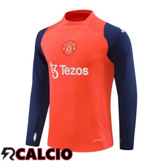 Felpa Allenamento Manchester United Arancia 2024/2025  Felpa Allenamento Manchester United Arancia 2024/2025