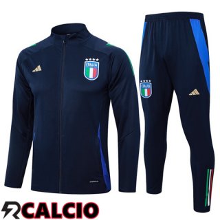Insieme Tuta Calcio - Giacca Italia Blu Reale 2024/2025  Insieme Tuta Calcio - Giacca Italia Blu Reale 2024/2025