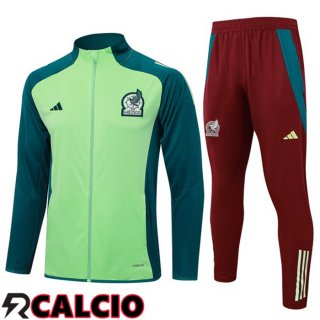 Insieme Tuta Calcio - Giacca Messico Verde 2024/2025  Insieme Tuta Calcio - Giacca Messico Verde 2024/2025