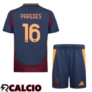 Terza Maglia AS Roma (PAREDES 16) Bambino Blu Reale 2024/2025