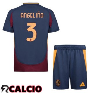 Terza Maglia AS Roma (ANGELIÑO 3) Bambino Blu Reale 2024/2025