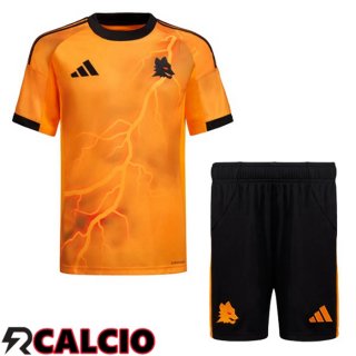 Seconda Maglia AS Roma Bambino Giallo 2025/2026