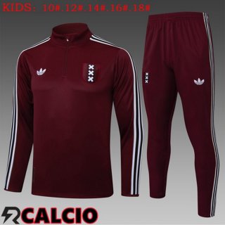 Insieme Tuta Calcio AFC Ajax Bambino Rosso 2025/2026  Insieme Tuta Calcio AFC Ajax Bambino Rosso 2025/2026
