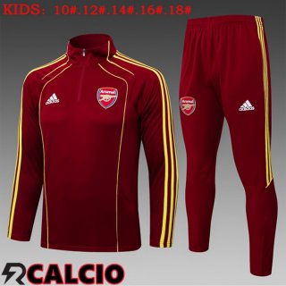 Insieme Tuta Calcio Arsenal Bambino Rosso 2025/2026  Insieme Tuta Calcio Arsenal Bambino Rosso 2025/2026