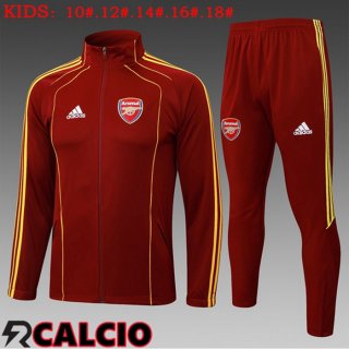 Insieme Tuta Calcio - Giacca Arsenal Bambino Rosso 2025/2026  Insieme Tuta Calcio - Giacca Arsenal Bambino Rosso 2025/2026