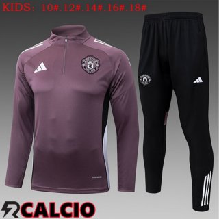 Insieme Tuta Calcio Manchester United Bambino Viola 2025/2026