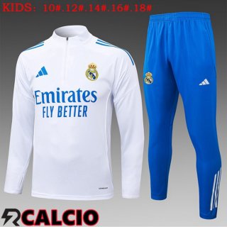 Insieme Tuta Calcio Real Madrid Bambino Bianco 2025/2026  Insieme Tuta Calcio Real Madrid Bambino Bianco 2025/2026