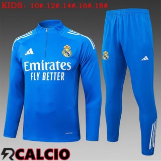 Insieme Tuta Calcio Real Madrid Bambino Blu 2025/2026  Insieme Tuta Calcio Real Madrid Bambino Blu 2025/2026