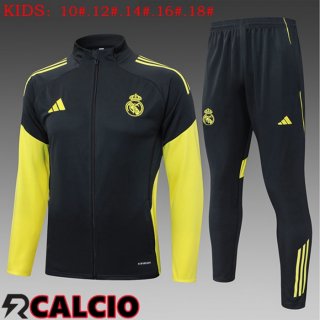 Insieme Tuta Calcio Real Madrid Bambino Nero 2025/2026  Insieme Tuta Calcio Real Madrid Bambino Nero 2025/2026