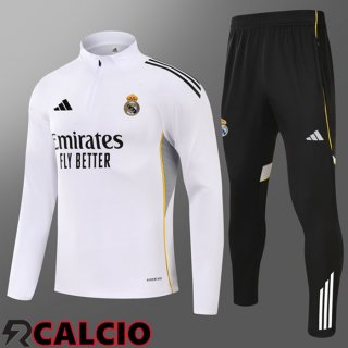 Insieme Tuta Calcio Real Madrid Bambino Bianco 2025/2026  Insieme Tuta Calcio Real Madrid Bambino Bianco 2025/2026