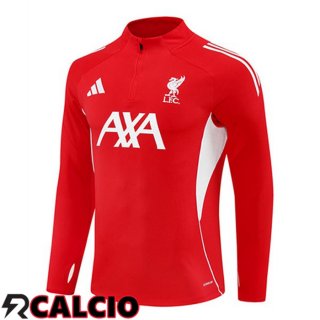 Felpa Allenamento FC Liverpool Rosso 2025/2026  Felpa Allenamento FC Liverpool Rosso 2025/2026