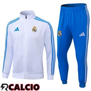 Insieme Tuta Calcio - Giacca Real Madrid Bianco 2025/2026  Insieme Tuta Calcio - Giacca Real Madrid Bianco 2025/2026