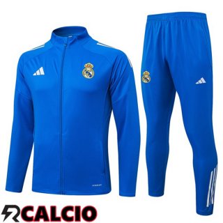 Insieme Tuta Calcio - Giacca Real Madrid Blu 2025/2026  Insieme Tuta Calcio - Giacca Real Madrid Blu 2025/2026