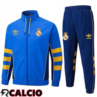 Insieme Tuta Calcio - Giacca Real Madrid Blu 2025/2026  Insieme Tuta Calcio - Giacca Real Madrid Blu 2025/2026