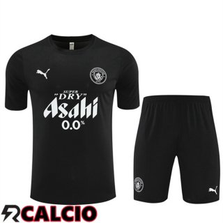 Insieme T Shirt Allenamento Manchester United + Pantaloncini Nero 2025/2026