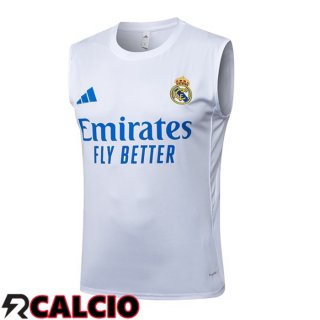 Canotta Allenamento Real Madrid Bianco 2025/2026  Canotta Allenamento Real Madrid Bianco 2025/2026
