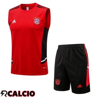 Canotta Calcio Bayern Monaco + Shorts Rosso 2022/2023  Canotta Calcio Bayern Monaco + Shorts Rosso 2022/2023