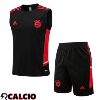 Canotta Calcio Bayern Monaco + Shorts Nero 2022/2023  Canotta Calcio Bayern Monaco + Shorts Nero 2022/2023