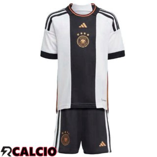 Prima Maglia Germania Bambino Nero Bianco 2022/2023