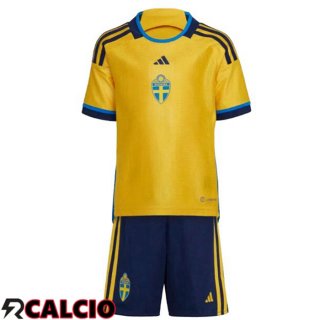 Prima Maglia Svezia Bambino Giallo 2022/2023