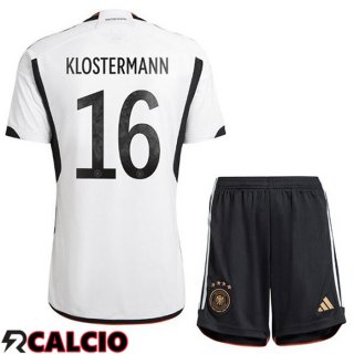 Prima Maglia Germania (KLOSTERMANN 16) Bambino Nero Bianco Coppa del Mondo 2022