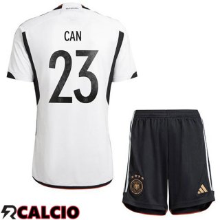 Prima Maglia Germania (CAN 23) Bambino Nero Bianco Coppa del Mondo 2022