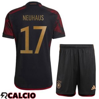 Seconda Maglia Germania (NEUHAUS 17) Bambino Nero Coppa del Mondo 2022