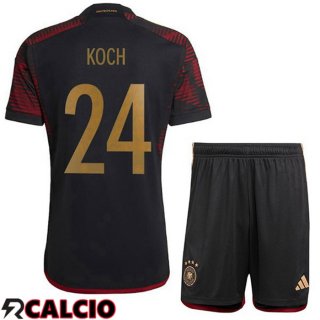 Seconda Maglia Germania (KOCH 24) Bambino Nero Coppa del Mondo 2022