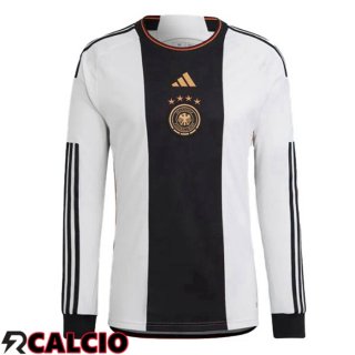 Prima Maglia Germania Manica Lunga Nero Bianco 2022/2023