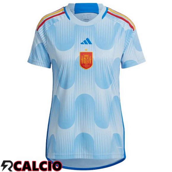 Seconda Maglia Spagna Donna Blu Bianco Coppa del Mondo 2022  Seconda Maglia Spagna Donna Blu Bianco Coppa del Mondo 2022