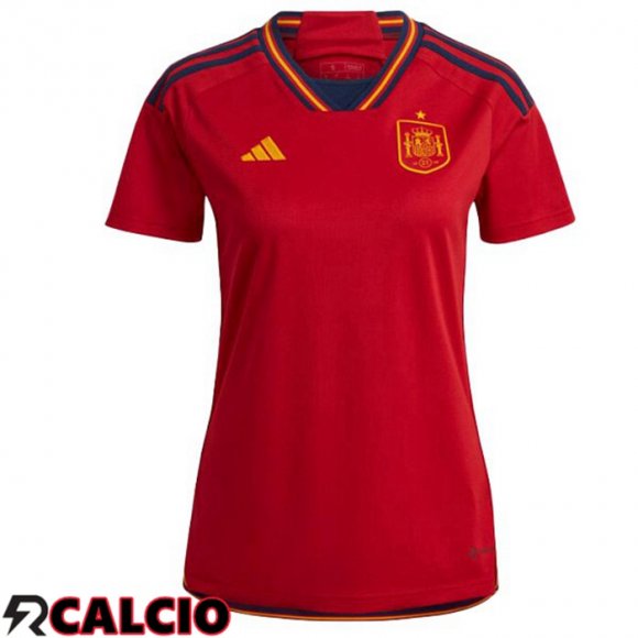 Prima Maglia Spagna Donna Rosso Coppa del Mondo 2022  Prima Maglia Spagna Donna Rosso Coppa del Mondo 2022
