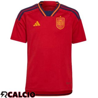 Prima Maglia Spagna Rosso Coppa del Mondo 2022