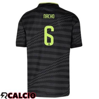 Terza Maglia Real Madrid (Nacho 6) Nero 2022/2023  Terza Maglia Real Madrid (Nacho 6) Nero 2022/2023