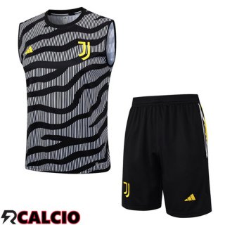 Canotta Calcio Juventus + Pantaloncini Grigio 2023/2024  Canotta Calcio Juventus + Pantaloncini Grigio 2023/2024