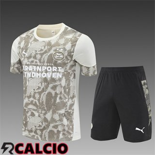 Insieme T Shirt Allenamento PSV Eindhoven Bambino Beige/Brun 2025/2026