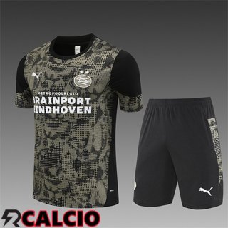 Insieme T Shirt Allenamento PSV Eindhoven Bambino Brun/Nero 2025/2026