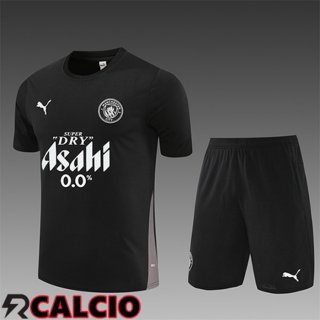 Insieme T Shirt Allenamento Manchester City Bambino Nero 2025/2026