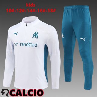 Insieme Tuta Calcio Marsiglia OM Bambino Bianco 2024/2025