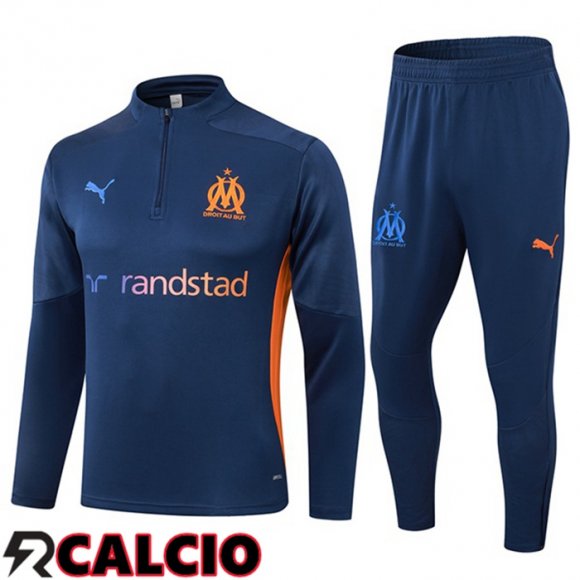 Insieme Tuta Calcio Marsiglia OM Blu Reale 2024/2025  Insieme Tuta Calcio Marsiglia OM Blu Reale 2024/2025
