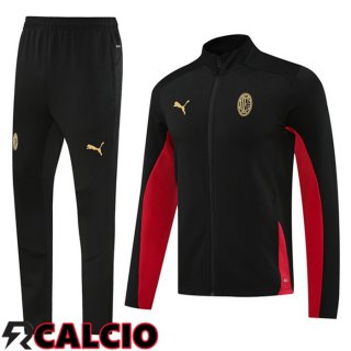 Insieme Tuta Calcio - Giacca AC Milan Nero 2024/2025