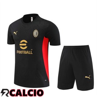 Insieme T Shirt Allenamento AC Milan + Pantaloncini Nero 2024/2025