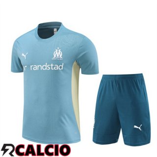 Insieme T Shirt Allenamento Marsiglia OM + Pantaloncini Blu 2024/2025