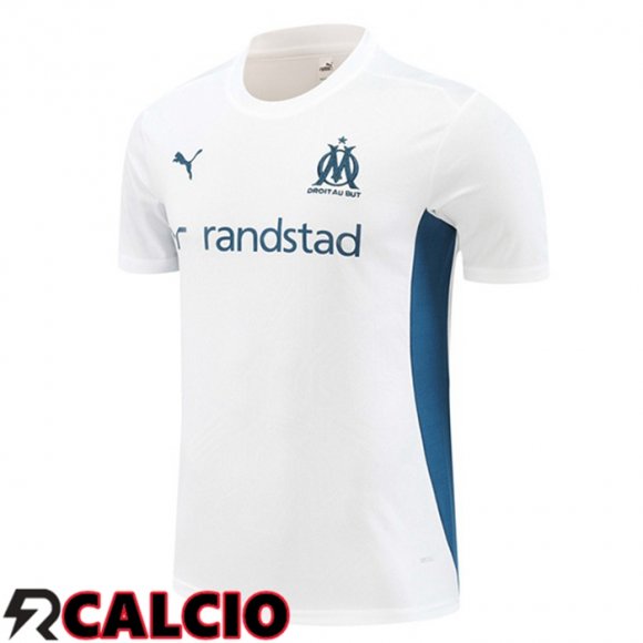 T Shirt Allenamento Marsiglia OM Bianco 2024/2025  T Shirt Allenamento Marsiglia OM Bianco 2024/2025