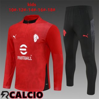 Insieme Tuta Calcio AC Milan Bambino Rosso 2025/2026