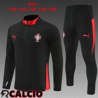Insieme Tuta Calcio Portogallo Bambino Nero 2025/2026