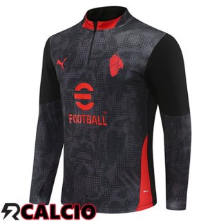 Felpa Allenamento AC Milan Nero 2025/2026  Felpa Allenamento AC Milan Nero 2025/2026