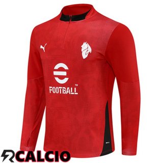 Felpa Allenamento AC Milan Rosso 2025/2026  Felpa Allenamento AC Milan Rosso 2025/2026