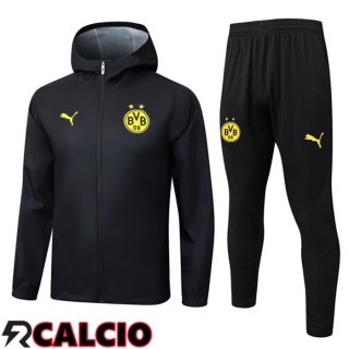 Tuta Calcio - Giacca A Vento Dortmund BVB Nero 2025/2026  Tuta Calcio - Giacca A Vento Dortmund BVB Nero 2025/2026